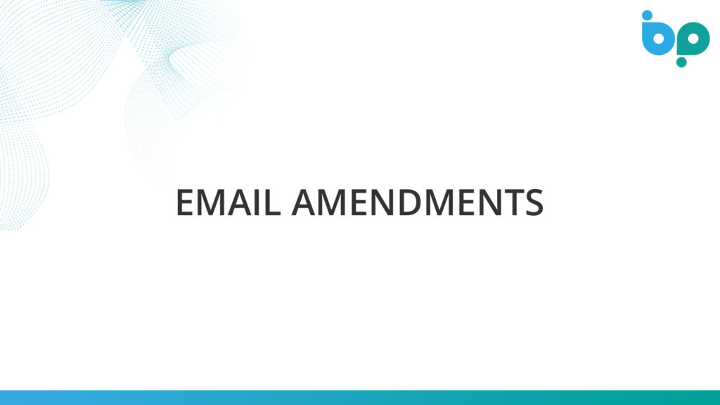 Email Amendments