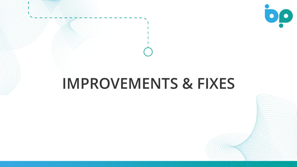 Improvements & Fixes