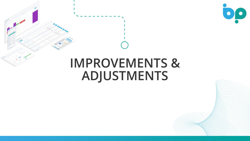 Improvements & Adjustments