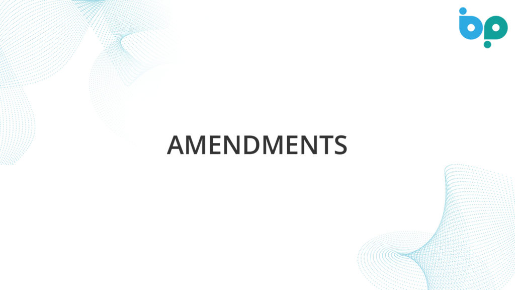 Amendments
