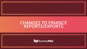 Changes to Finance Reports/Exports