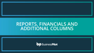 Reports, Financials and Additional Columns