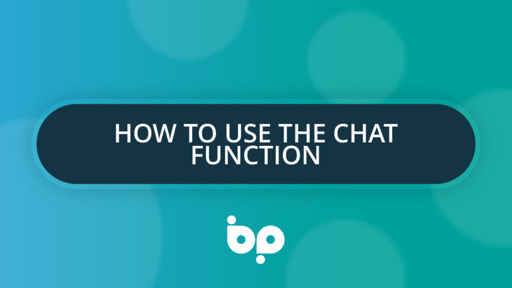 How To Use The Chat Function