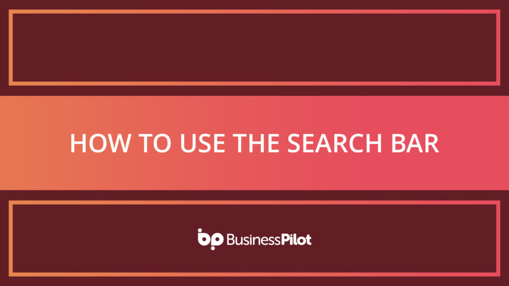 How To Use The Search Bar
