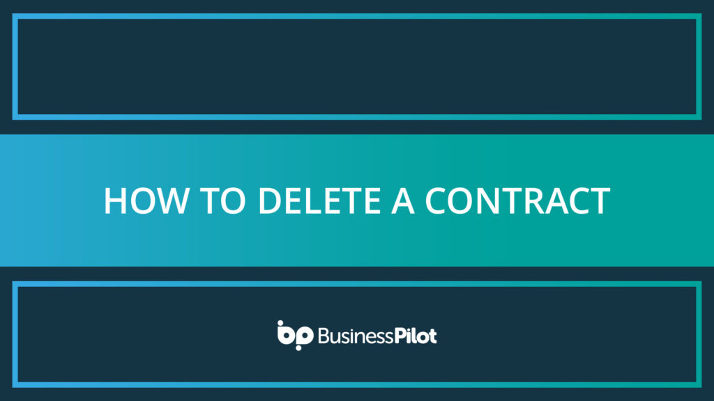 How To Delete a Contract