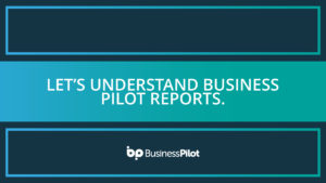 Let’s understand Business Pilot Reports.