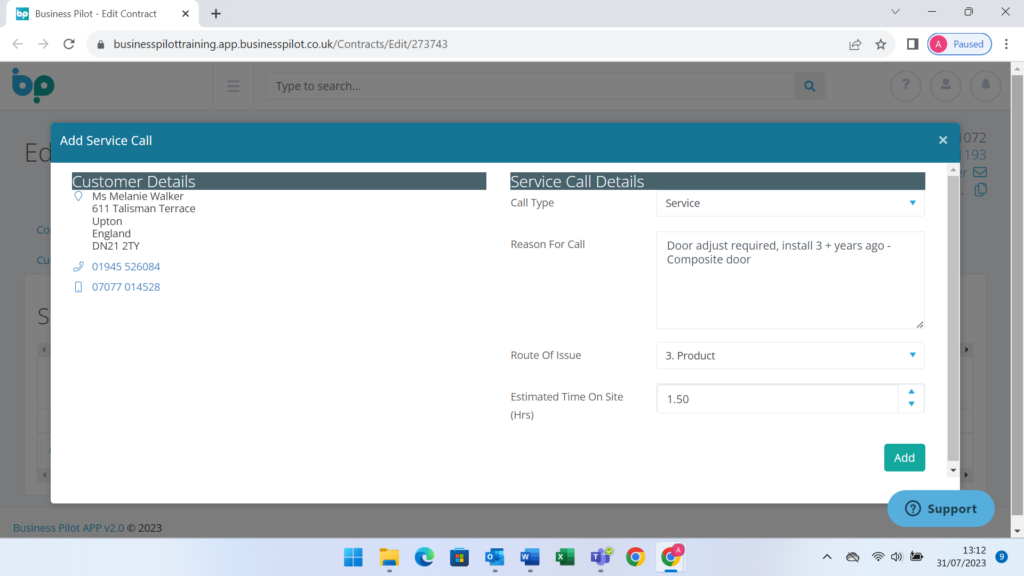 Service History - No2 (opt2)