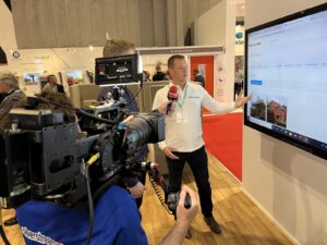 Elton Boocock of Business Pilot being interviewed by FIT Show TV