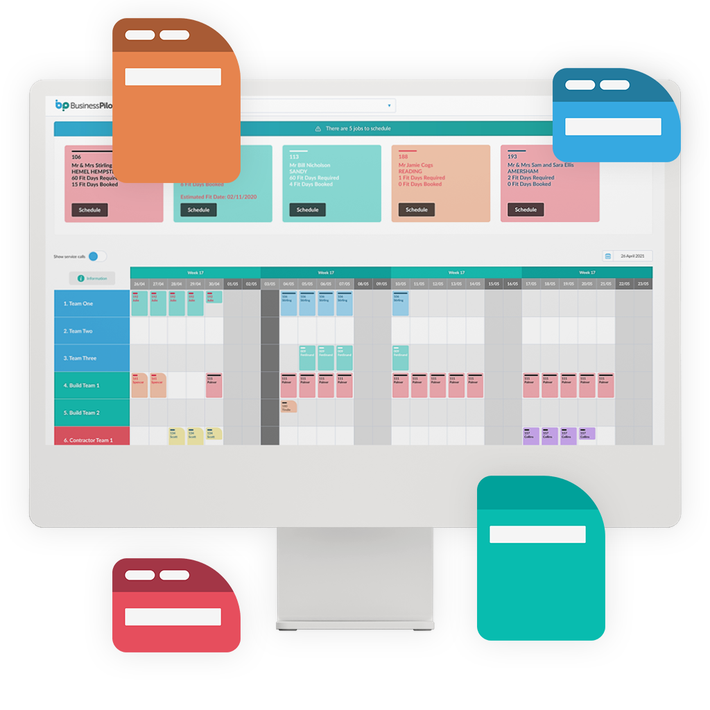 Business Pilot solar company CRM workflow and project map